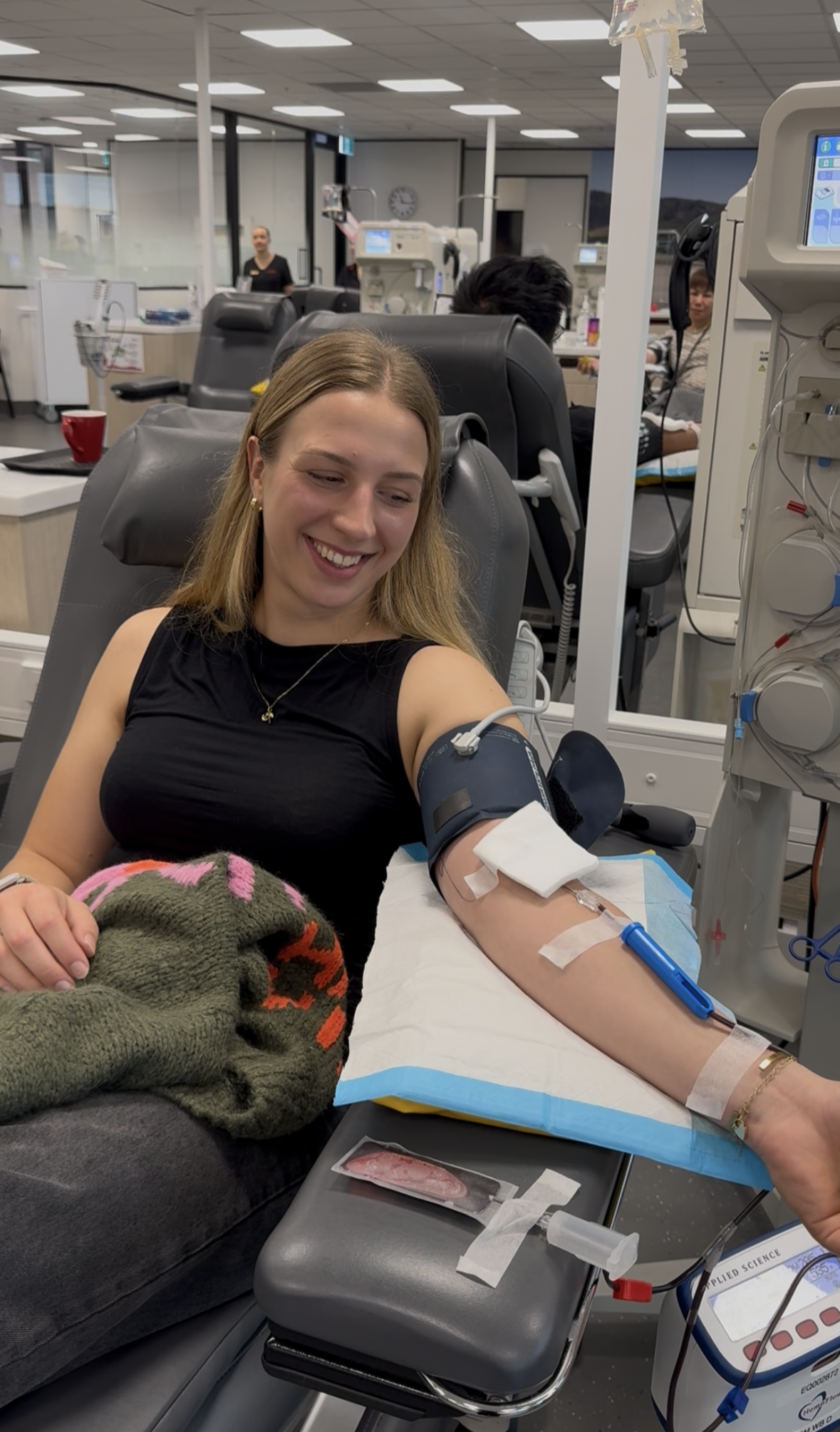 Bianca donating